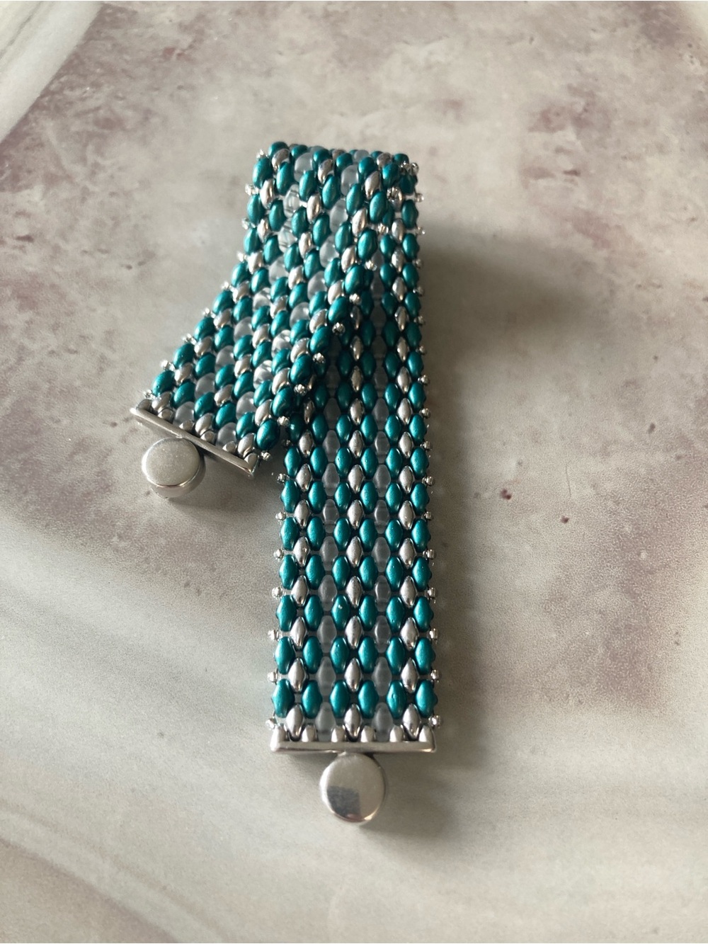 ✨Silvery Meadow Beaded Bracelet✨